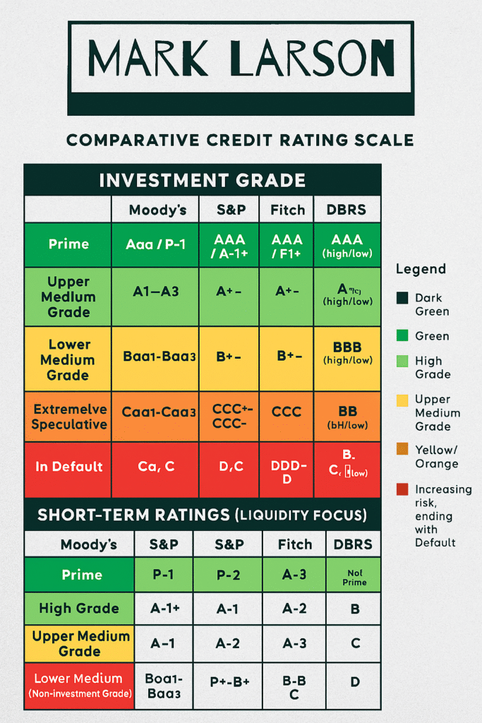 credit rating comparison chart